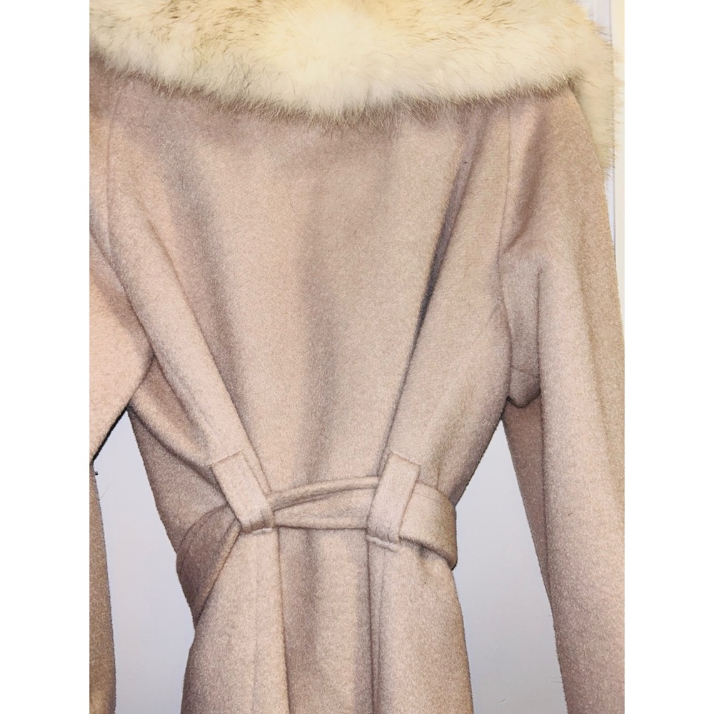 Vintage 1940’s Genuine Blue FOX FUR Princess Long Wool Coat!